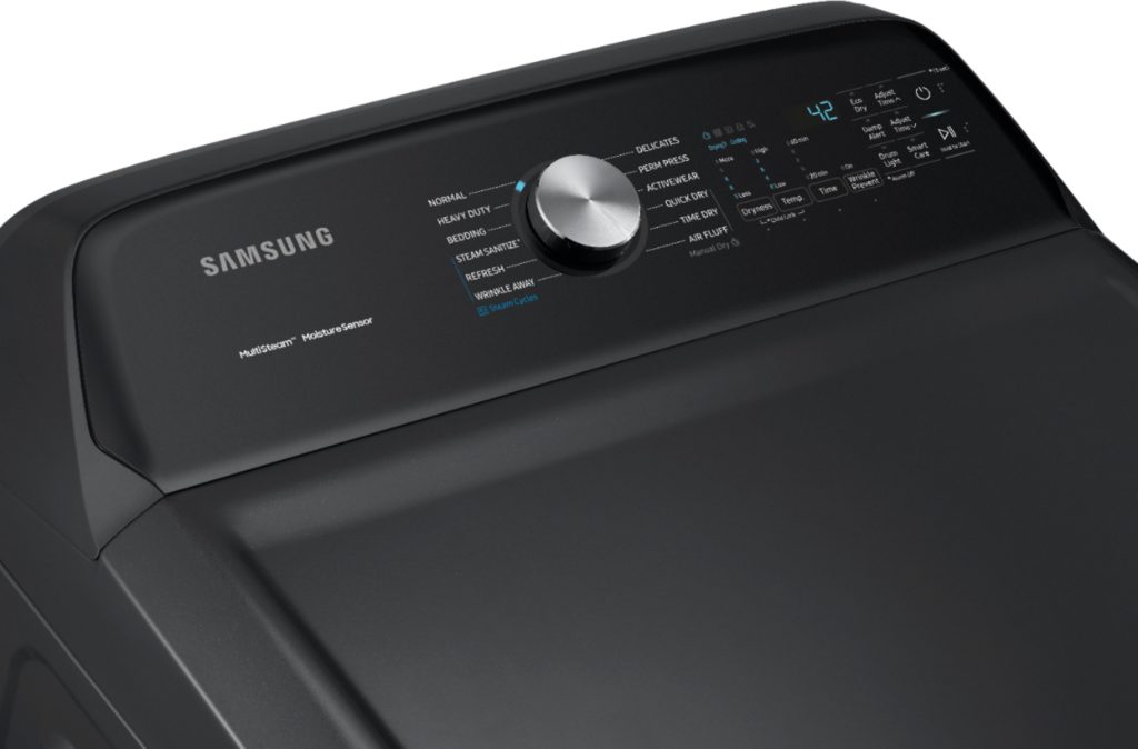Samsung DVE50R5400V Control Panel