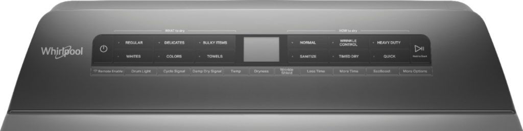Whirlpool WED6120HC Control
