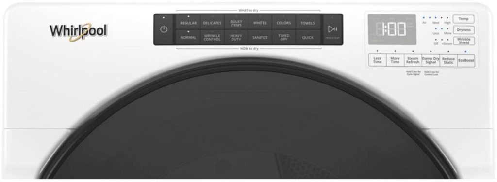 Whirlpool WED6620HW Control