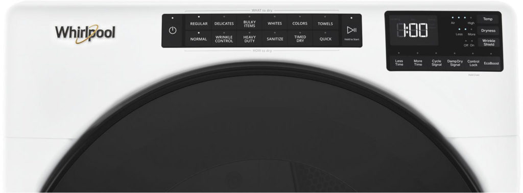 Whirlpool WED5605MW Control Panel