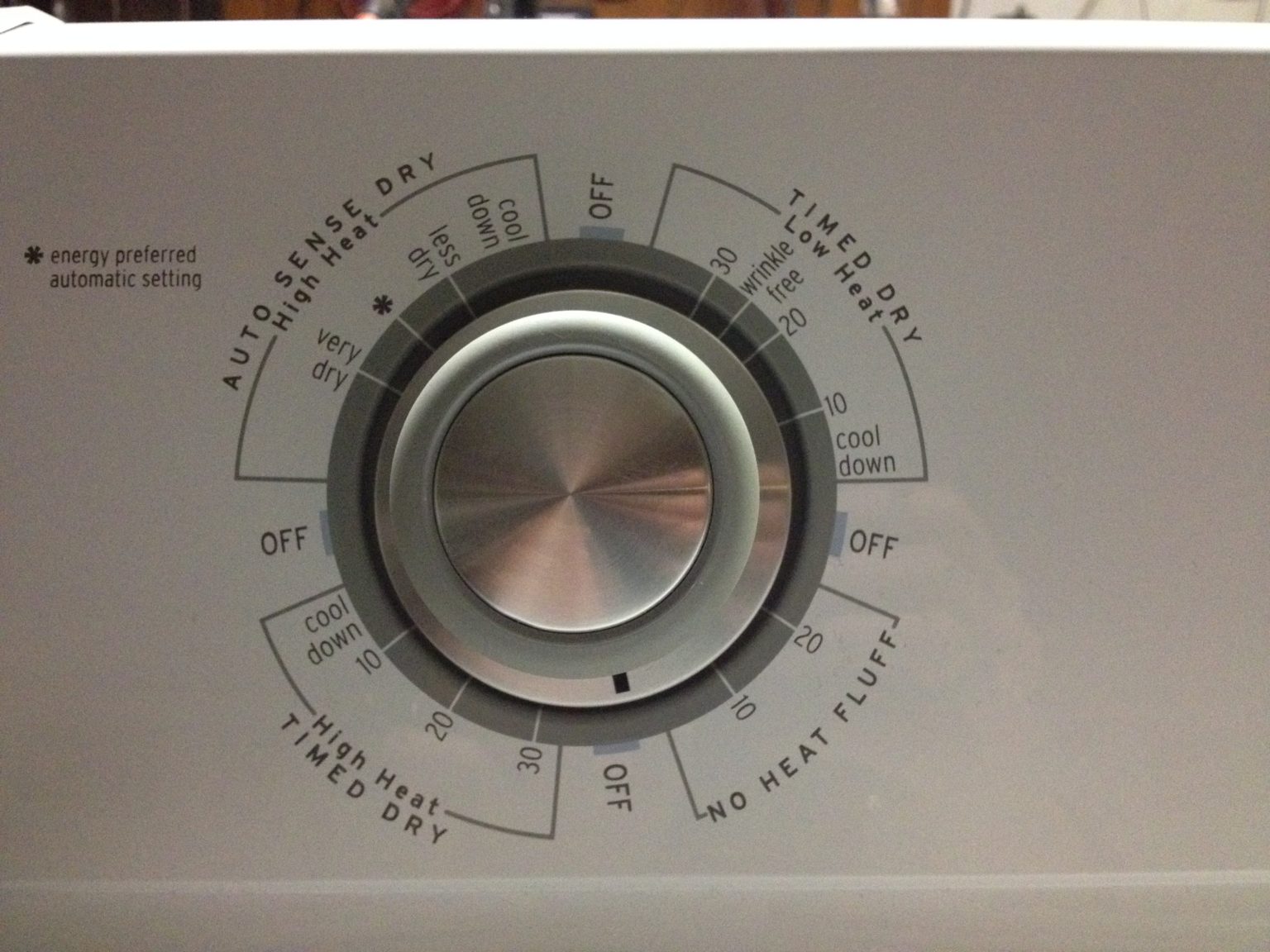 This dryer switch offers many options for timing the drying process